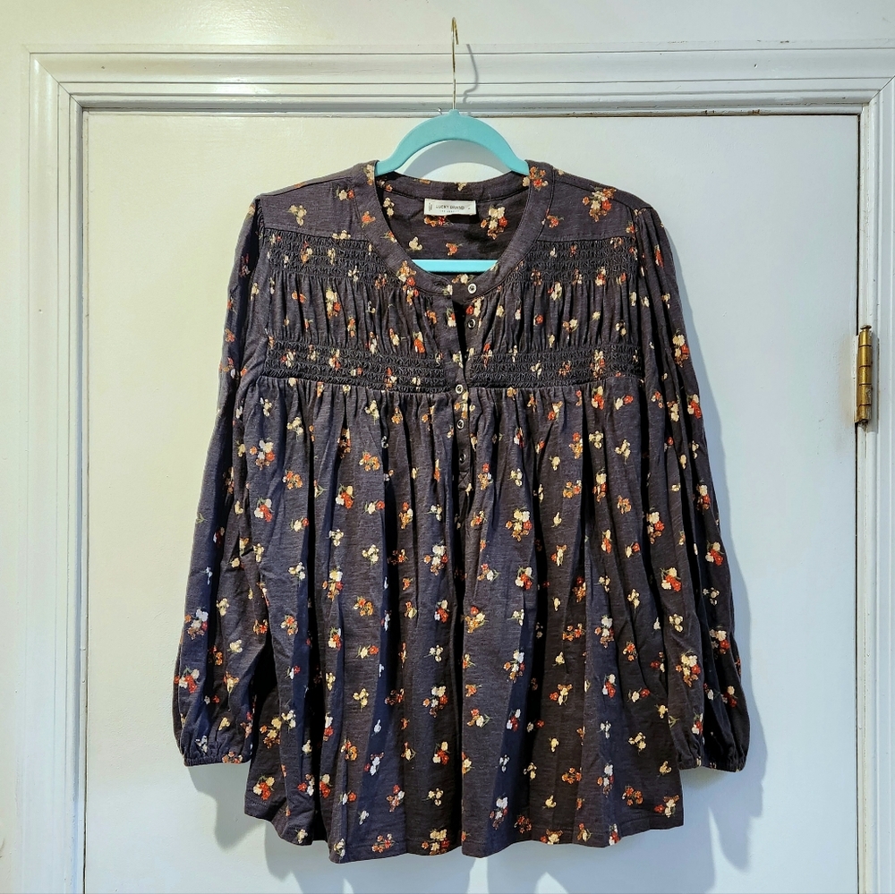 Lucky Brand - Floral Peasant Top